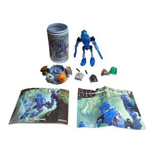 LEGO BIONICLE Gali (8533) Complete Set w/ Canister Manual + 8 Extra Face Masks